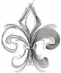 Fleur de lis graphics Embroidery Designs  