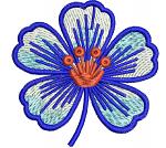 Simple Forget Me Not Flower Machine Embroidery Design, Small Blue Flower Digitized File for Brother, Janome, Bernina (DST, PES, JEF, EXP)  