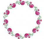 Floral Monogram Wreath Machine Embroidery Design, Rustic Flower Circle Frame, Open Monogram Embroidery Pattern 