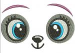 Panda bear muzzle big sizes machine embroidery design