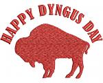 Bison silhouette Happy Dyngus Day machine embroidery design  