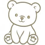Cute Teddy Bear Machine Embroidery Design, Kawaii Bear Embroidery File, Baby Nursery Embroidery Pattern