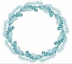 Rustic Round Monogram Frame Machine Embroidery Design 