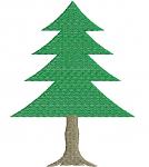 Spruce Fir Tree Machine Embroidery Designs, Instant Download 