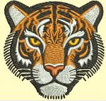 Tiger Head Machine Embroidery Design  