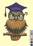 Teacher Owl  Machine Embroidery Design 