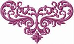 Ornament in Baroque Style Frame for Monogram Elements Machine Embroidery Design 