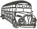 Old Fantastic Bus Machine Embroidery Design, Instant Download 