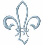 Fleur de lis  machine embroidery design, instantly download 