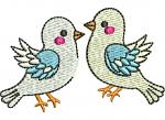 A couple of pigeons wedding Machine Embroidery Designs, instantly download 