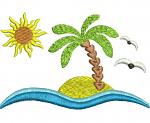 Palm Tree Machine Embroidery Design, Tropical Minimal Style, Small Nature Motif for Clothing and Accessories08022026