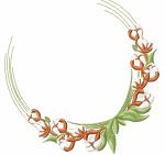Cotton flower frame decoration for monogram / Monogram frame machine embroidery design/ letters not included 
