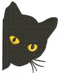 Peeking Cat for Pocket Machine Embroidery Design 