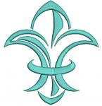 Fleur de lis big sizes machine embroidery design, instantly download 