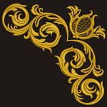 corner baroque pattern border Machine Embroidery Design