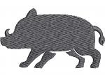 Wild boar Embroidery Machine Embroidery Design, Instant Download including cap size 