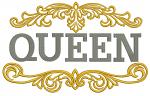 Queen Baroque Ornament Machine Embroidery Design  