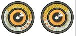 Eyes for soft toys pair , left and right separately  Machine Embroidery Designs, instantly download. 