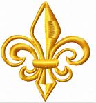Fleur-de-lis machine embroidery design 
