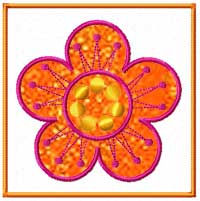 Flower Machine Embroidery Design