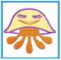 jelly-fish Machine Embroidery Design