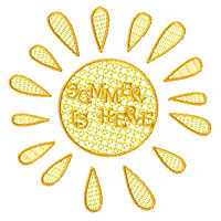 Summer is Here Machine Embroidery Design