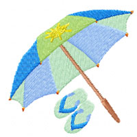Umbrella Machine embroidery Design