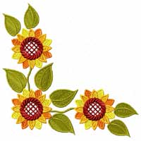 Sunflower Embroidery Design