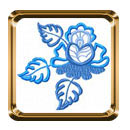 Blue Flowers Ornaments Machine Embroidery Designs set
