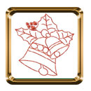 Bells And Holly Machine Embroidery Designs
