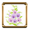 Sweet Pea Flowers Machine Embroidery Designs Set