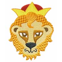 Zodiac Machine Embroidery Design: Leo