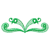 Green lacy Ornaments 9 Machine Embroidery Designs  