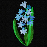 hyacinth Machine Embroidery Design