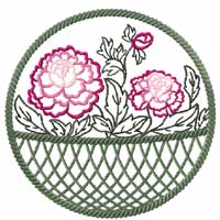 peony basket size 5 84 x 5 83 stitches 29794