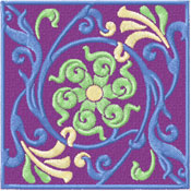 Renaissance Summer Tree Quilt Blocks Machine Embroidery Designs