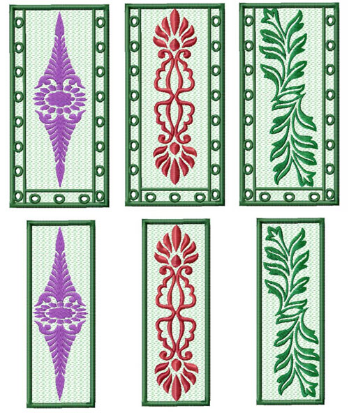 Bookmarks and Glass Cases Machine Embroidery Designs Set