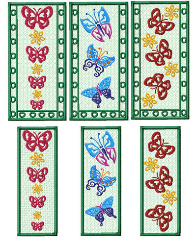 Bookmarks and Glass Cases Machine Embroidery Designs Set