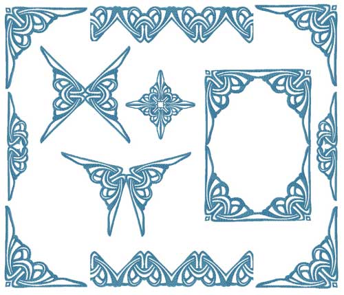 Tatoo Gothic Ornaments Machine Embroidery Designs set