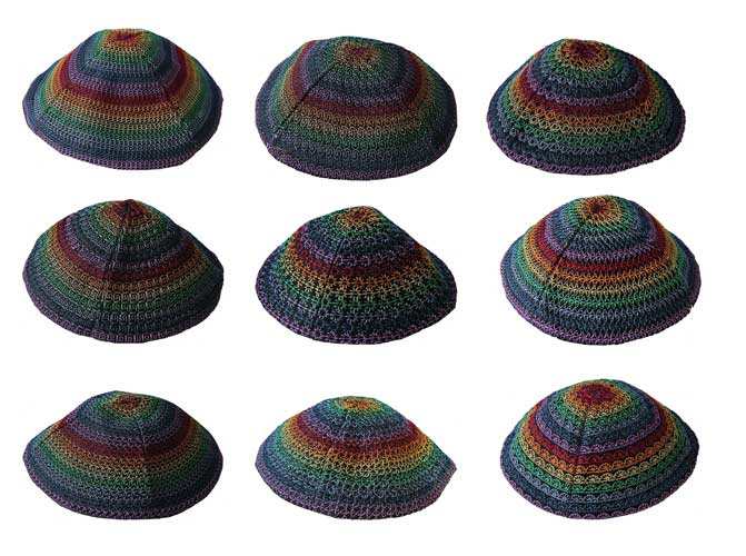 Rainbow Kippah 9 Machine Embroidery Designs set