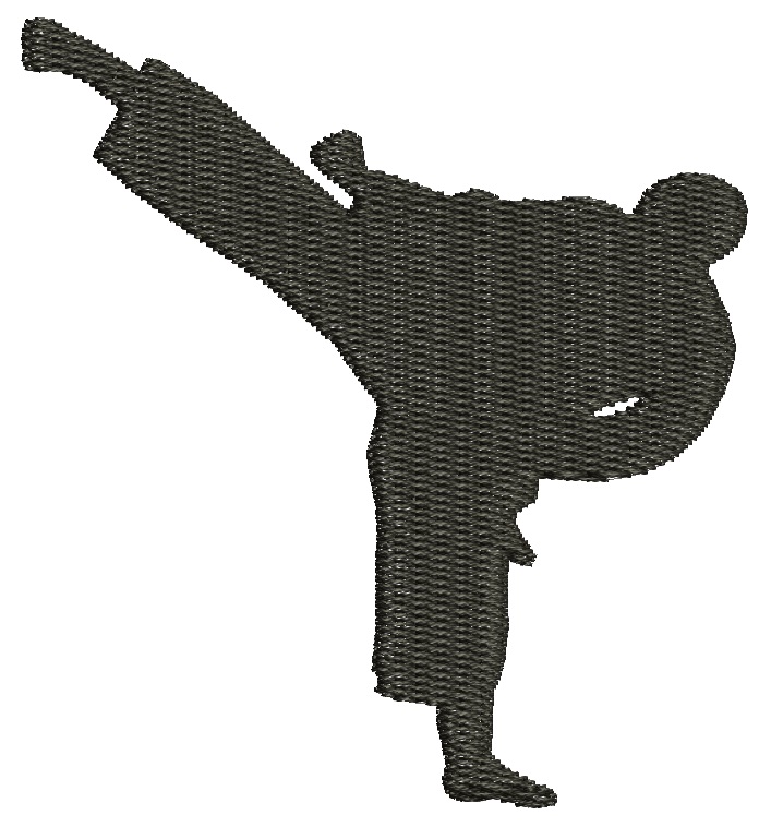 Karate Silhouette Machine Embroidery Design