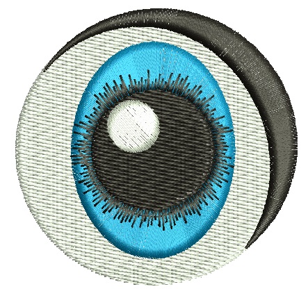 Round Eyes for a Doll | Eyes for a Plush Toy Machine Embroidery Design 