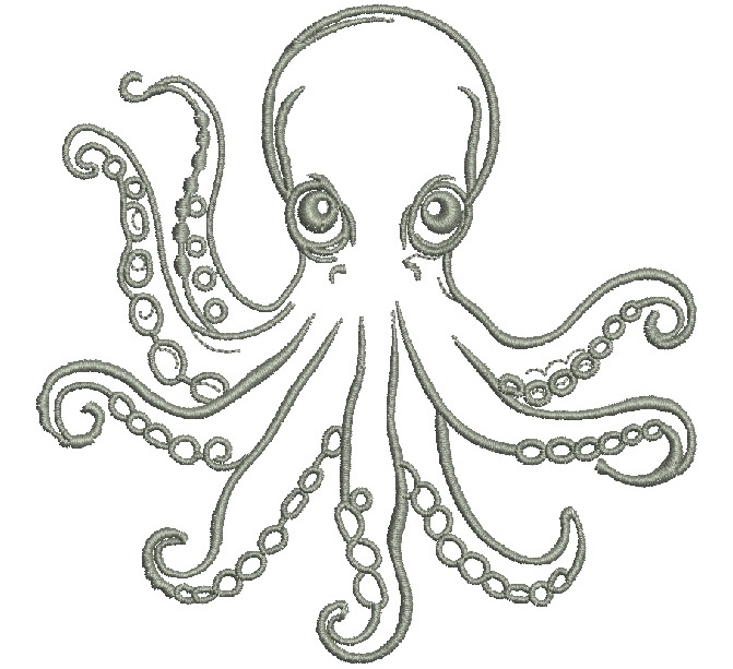 Octopus Machine Embroidery Design 