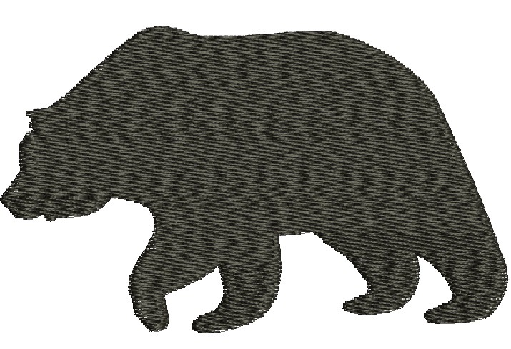 Black Bear Machine Embroidery Design