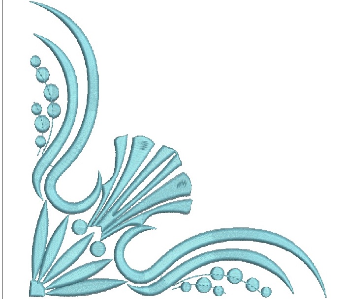 Patterned Corner Machine Embroidery Design