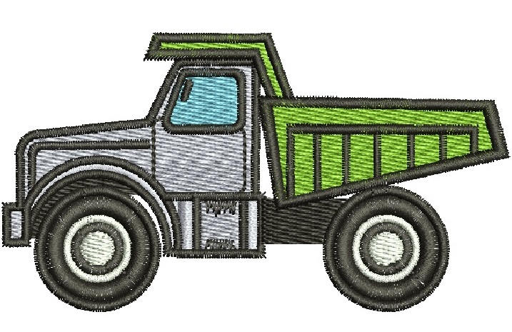 Dump Truck Machine Embroidery Design