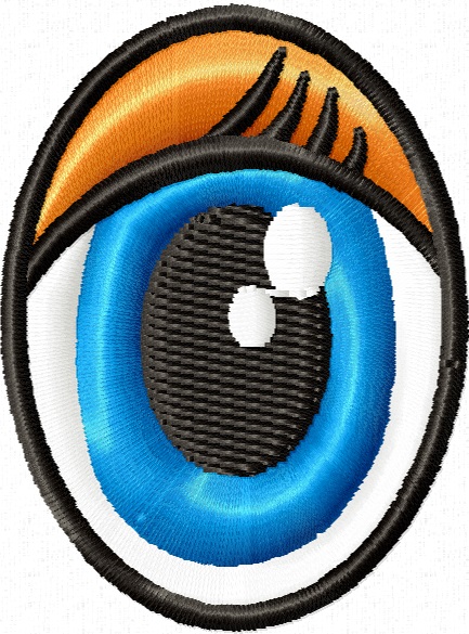 Oval Toy Eye Machine Embroidery Design