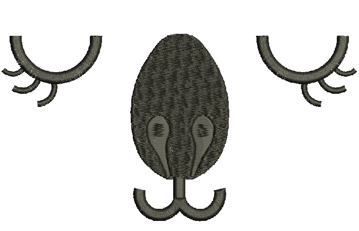 Koala Bear | Muzzle for Embroidery on Clothes or Dolls