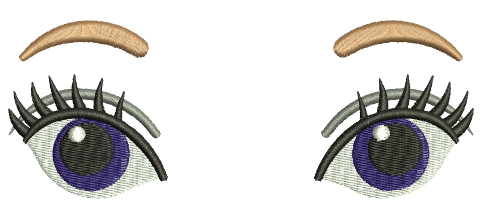 Doll Eyes for Toys | Left and Right Pair Machine Embroidery Design