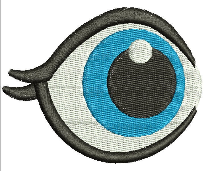 Blue Eye of a Unicorn, Horse, Doll | Eyes for soft Toys Machine Embroidery Design